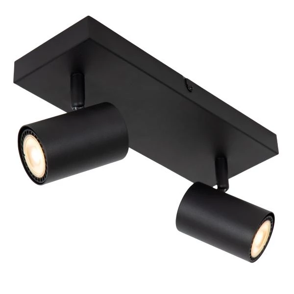 Lucide AMIGO - Ceiling spotlight - 2xGU10 - Black - detail 3